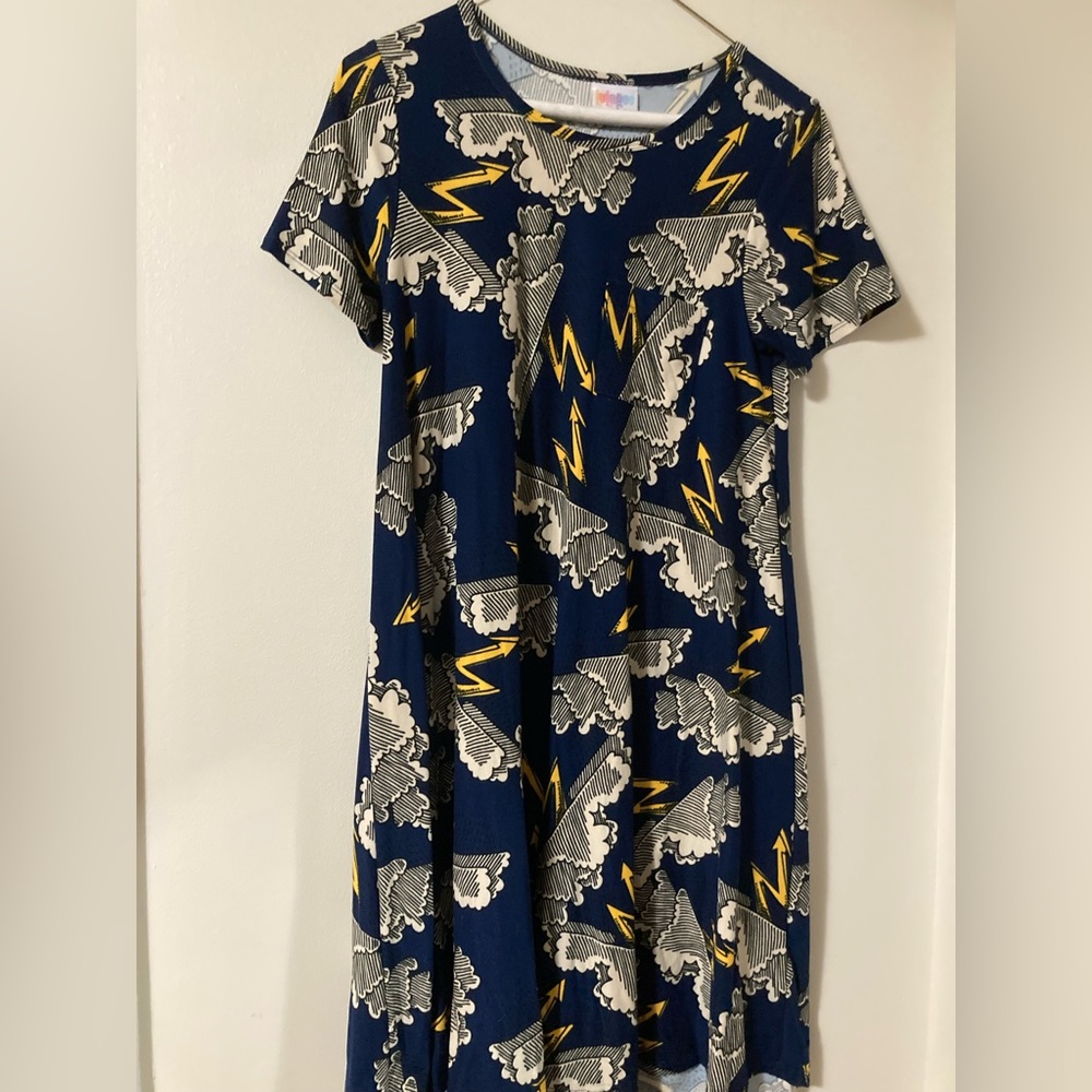 Lularoe thunderstorm carly style dress size Xxs